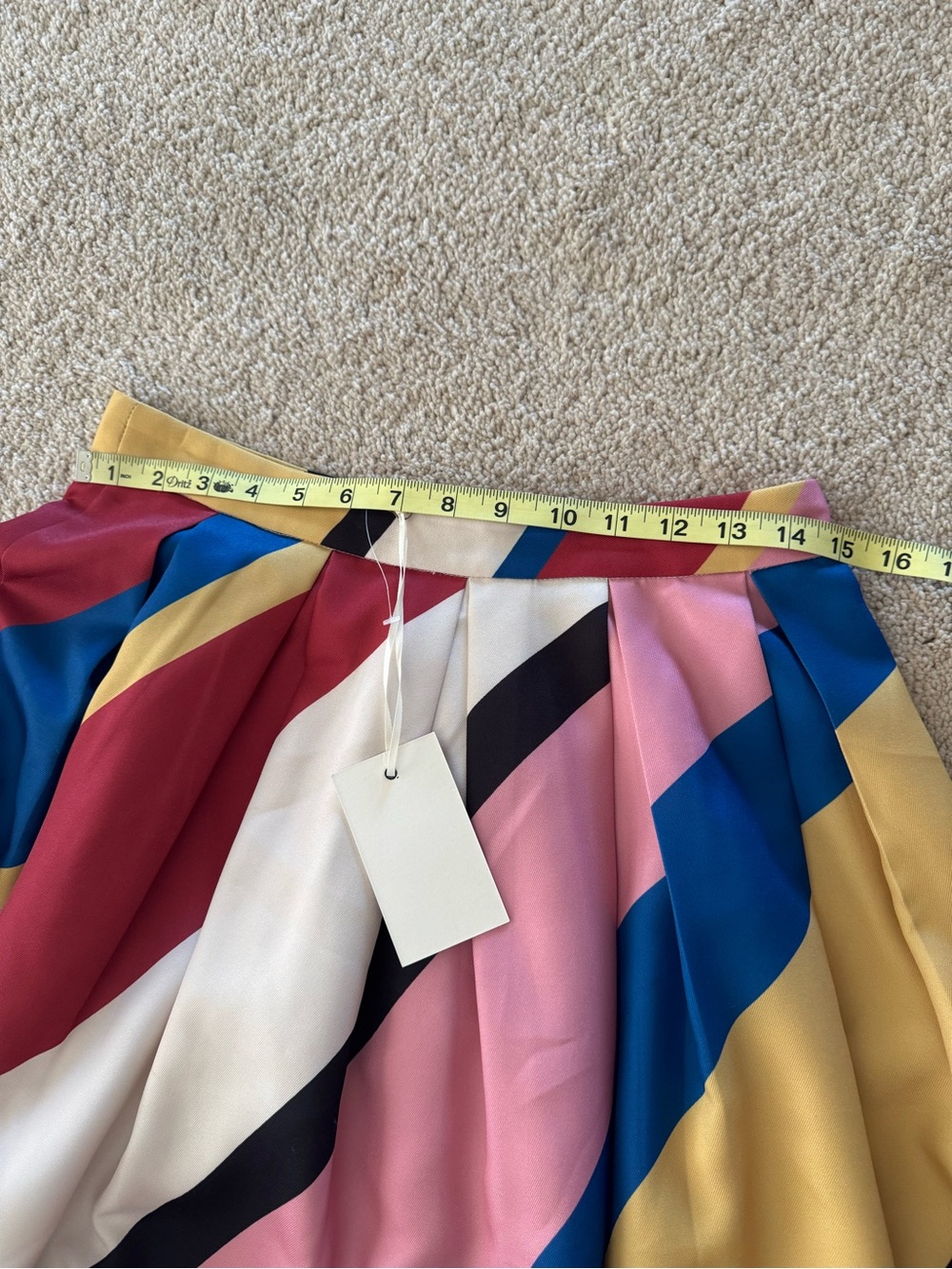 NWT Colorful Striped A-Line Skirt - size M - Picture 9 of 9